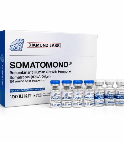HGH Somatropin 100 IU kit with 10 vials and bacteriostatic water for UK and Europe